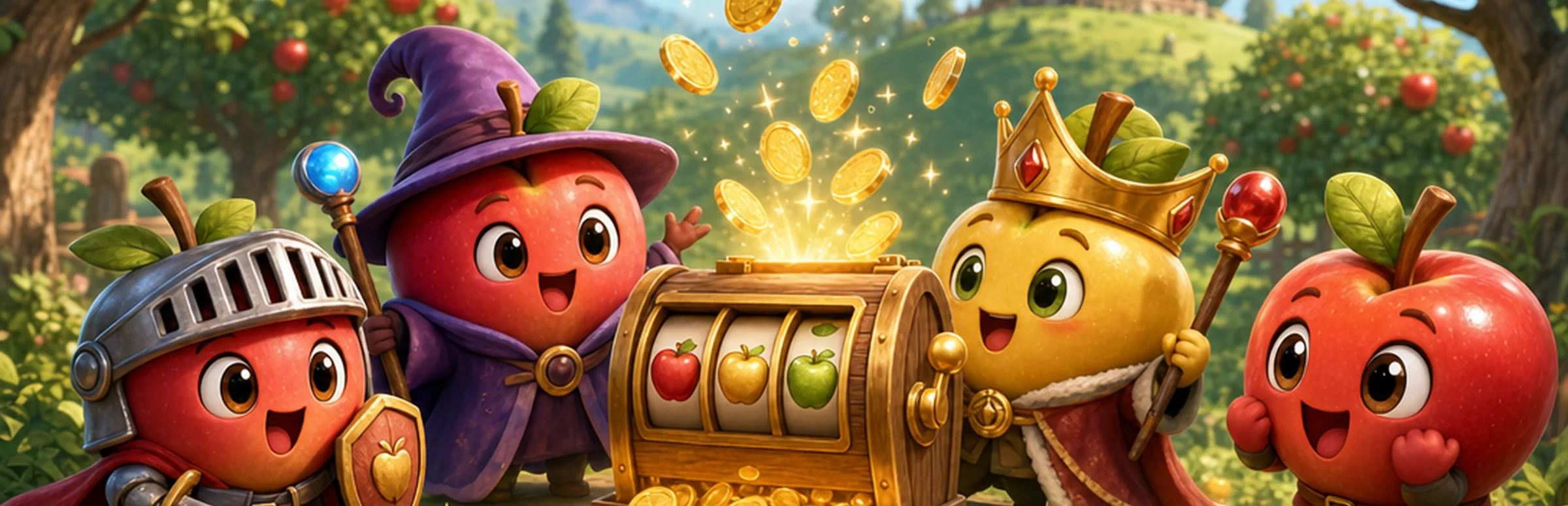 Orchard Deck key art, a cozy card game about a line of apple folk