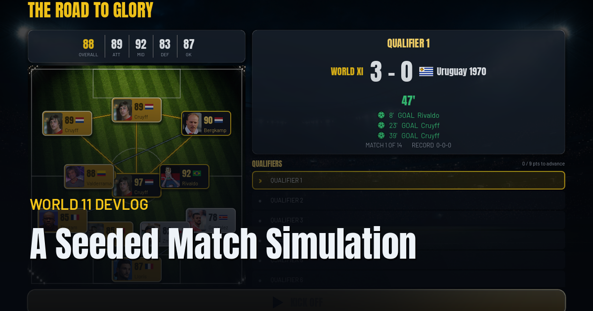 How I Built a Seeded Football Match Simulation for a Draft Game